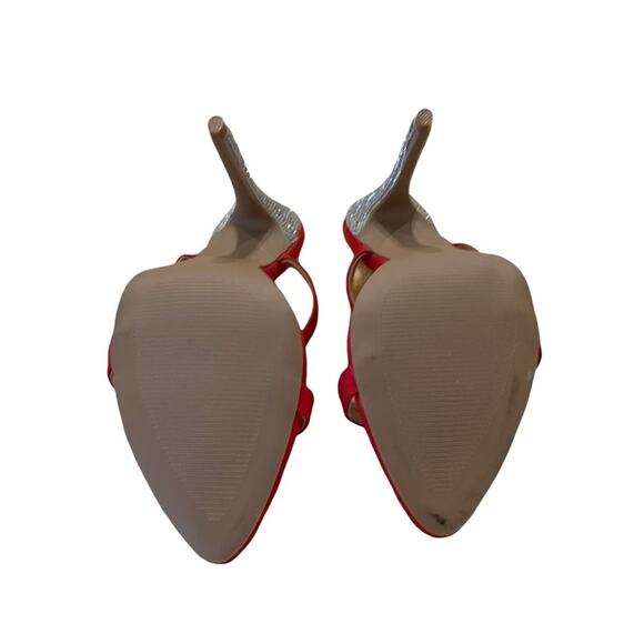 Qupid red heels sandals. Size 8.5 sparkly heels 4”. Almost new one flaw - Picture 5 of 6